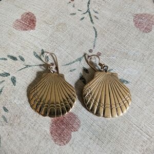 Vintage Laurel Burch Large Shell Earrings
